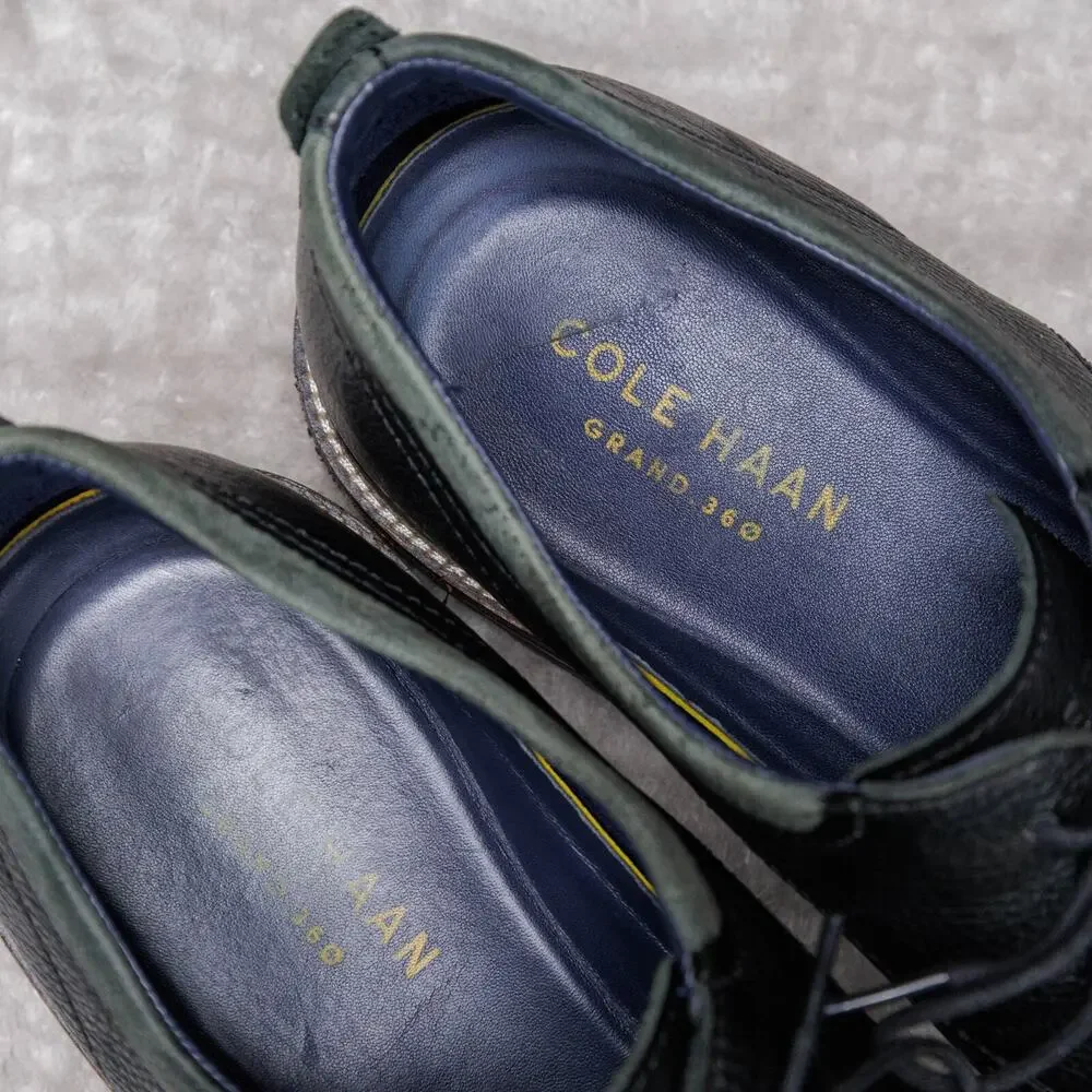 Cole Haan Richardson Black Leather Cap Toe Oxfords Grand 360 Mens Size 11.5